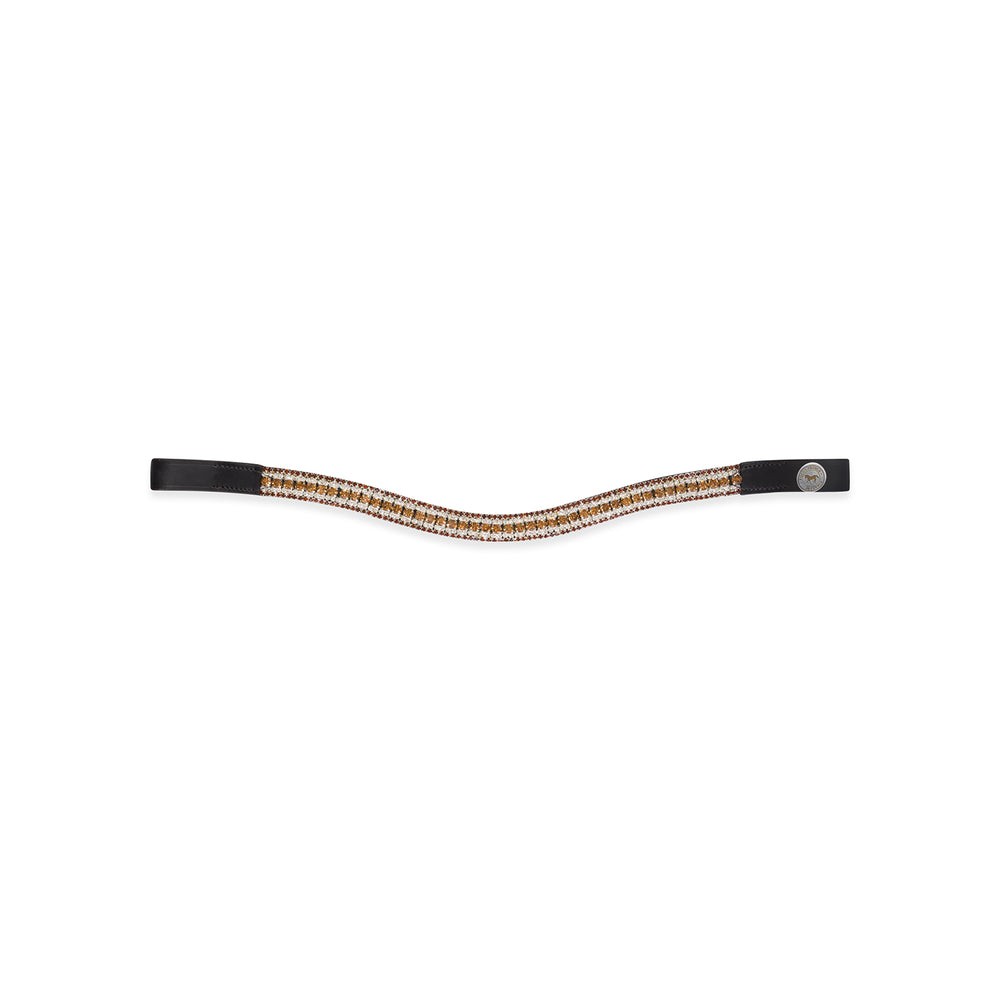 Equus Primus Selleria Mocha Mirage Browband - DiamondDazzle Browband Collection