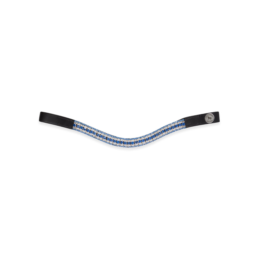 Equus Primus Selleria Blue Crystal Cascade Browband - DiamondDazzle Browband Collection