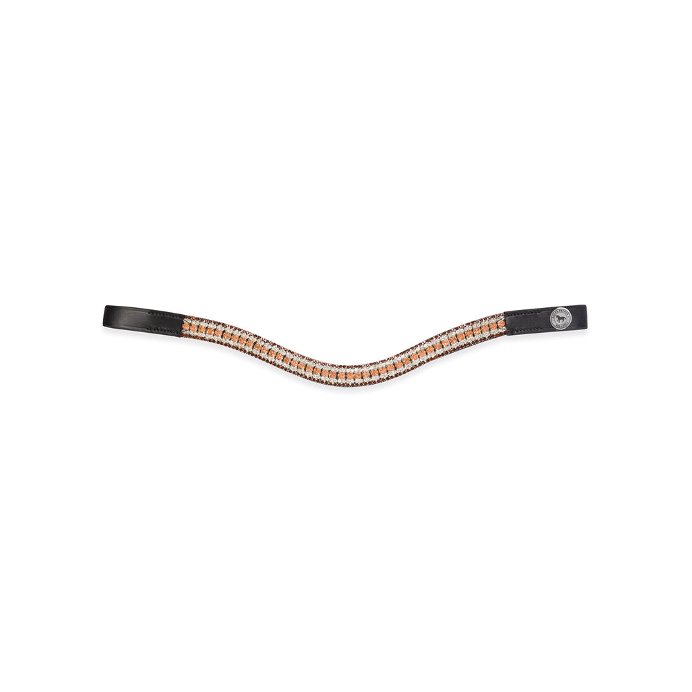 Equus Primus Selleria Terracotta Twilight Browband - DiamondDazzle Browband Collection