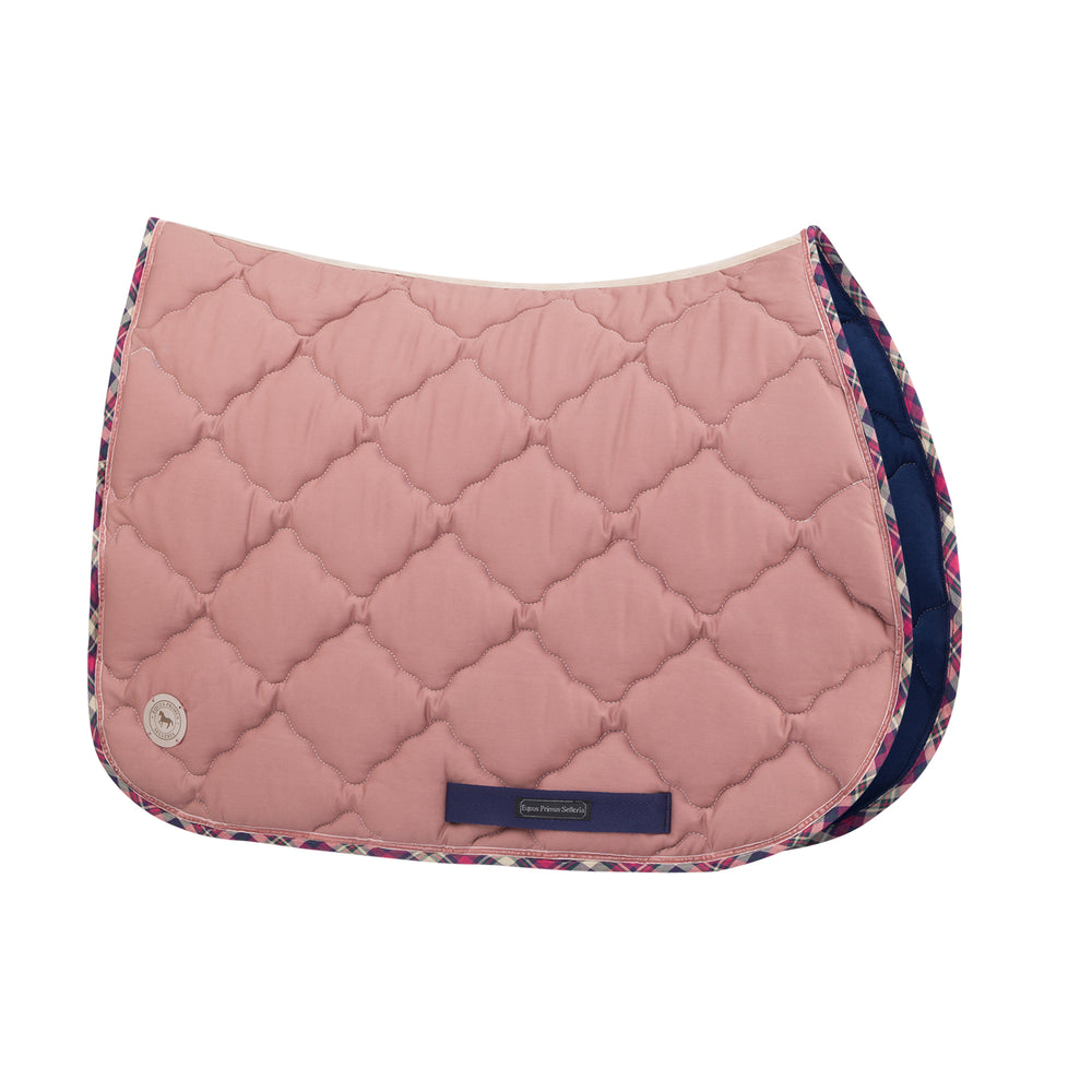 Equus Primus Selleria ScotchStitch Pink Saddle Pad - ToscanaCotton Saddle Pads