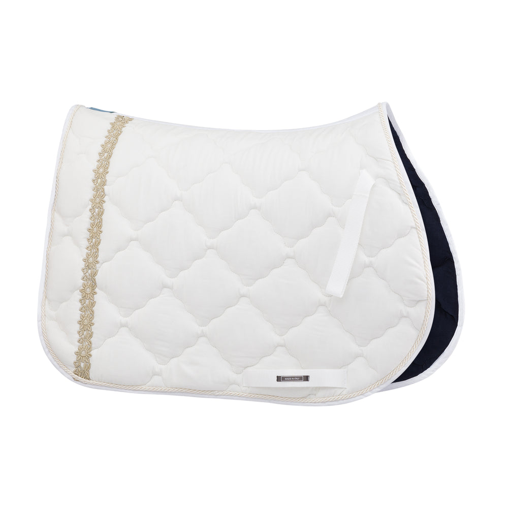Equus Primus Selleria Golden Petal Elegance Saddle Pad - ToscanaCotton Saddle Pads