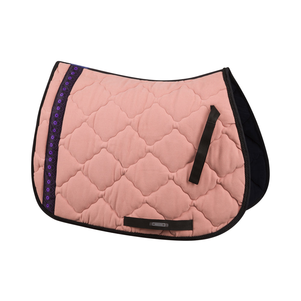 Equus Primus Selleria Plum Petal Elegance Saddle Pad - ToscanaCotton Saddle Pads