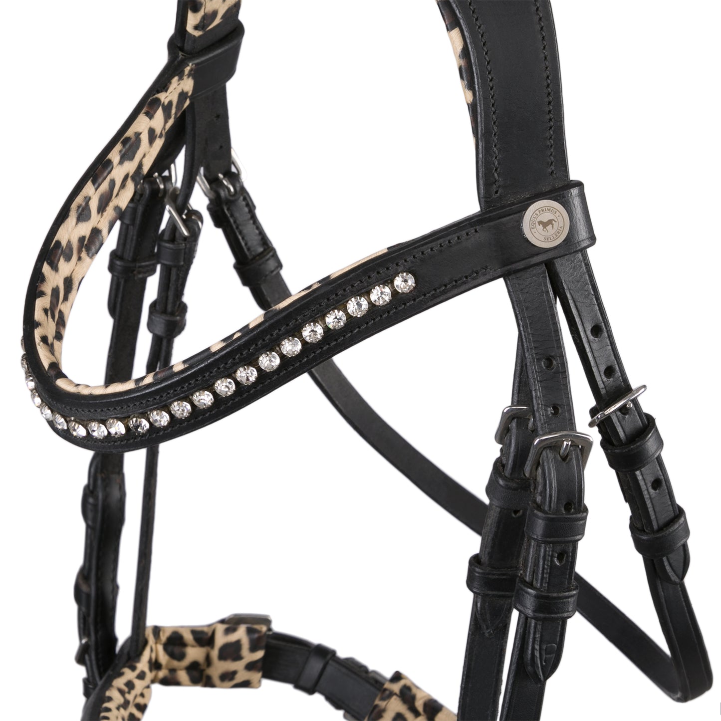 
                  
                    Equus Primus Selleria Noir Leopard Bridle - EquiChic Collection
                  
                