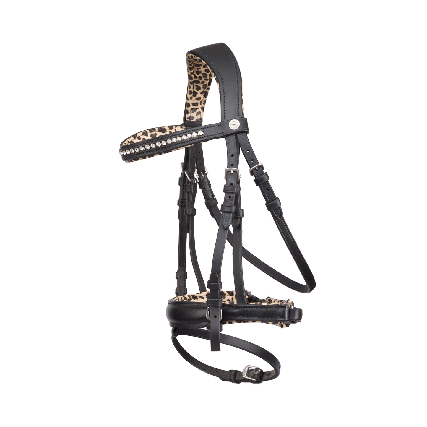 
                  
                    Equus Primus Selleria Noir Leopard Bridle - EquiChic Collection
                  
                