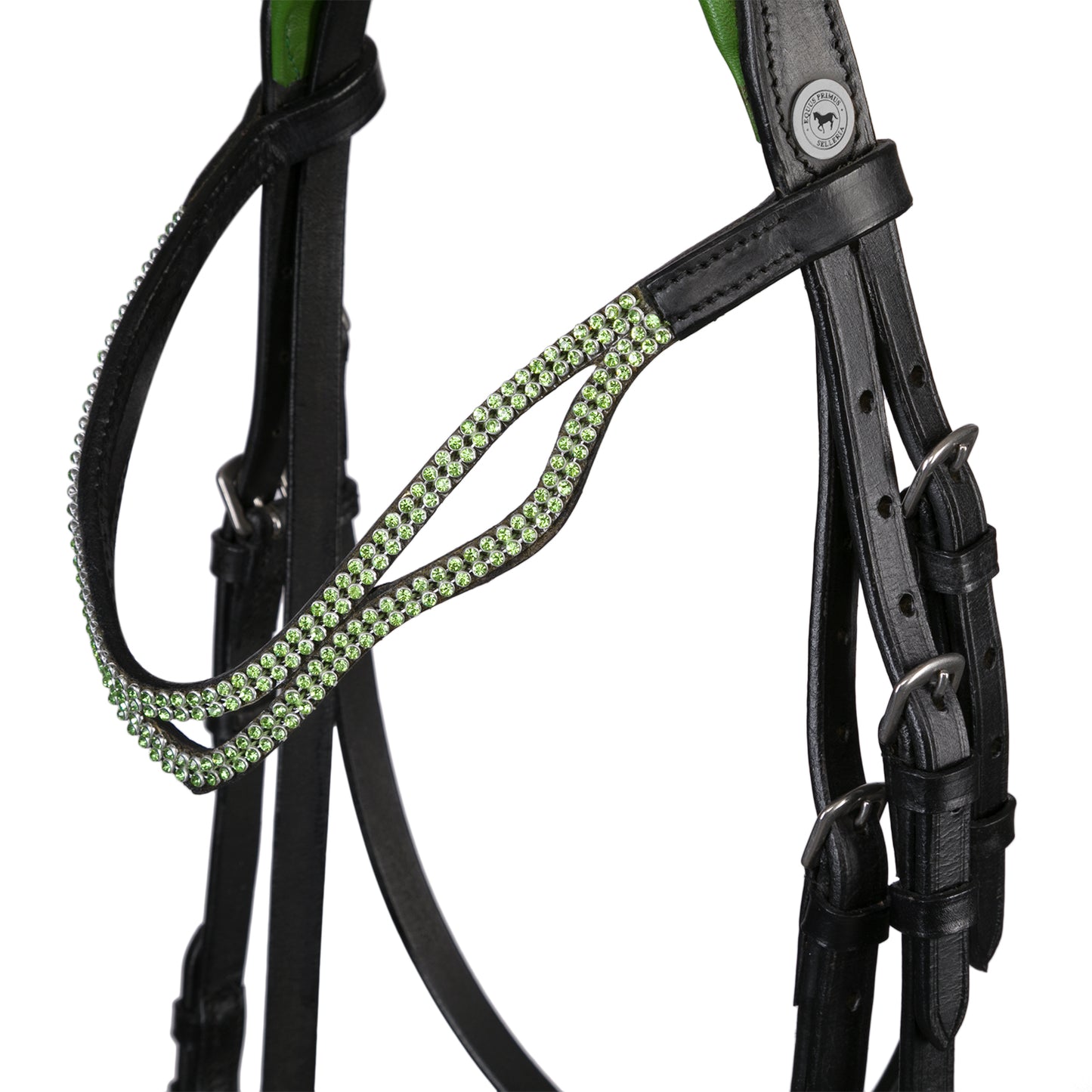 
                  
                    Equus Primus Selleria Green Glow Bridle - EquiChic Collection
                  
                
